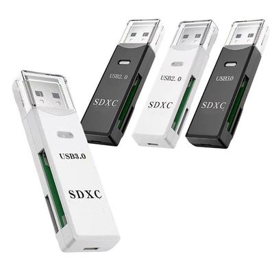 USB2.0 USB3.0 Portable Card Reader for SD MicroSD TF High-Speed Memory Card Reader Adapter Dual Slots