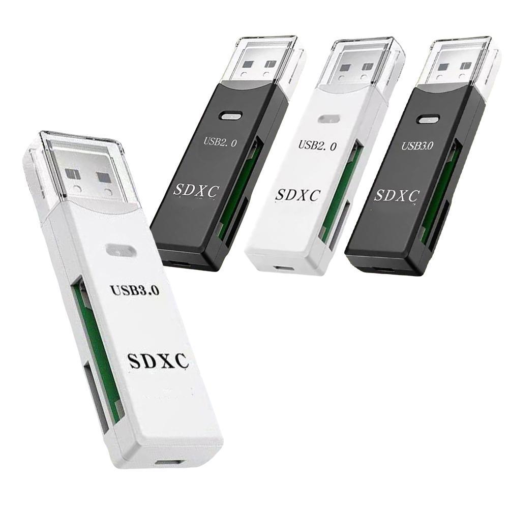 USB2.0 USB3.0 Portable Card Reader for SD MicroSD TF High-Speed Memory Card Reader Adapter Dual Slots