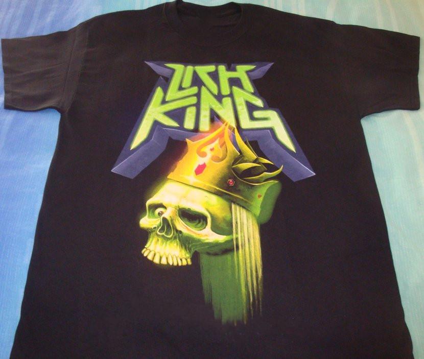 Винтажная футболка группы Lich King Классическая унисекс Полный размер PN124 Унисекс футболка S
