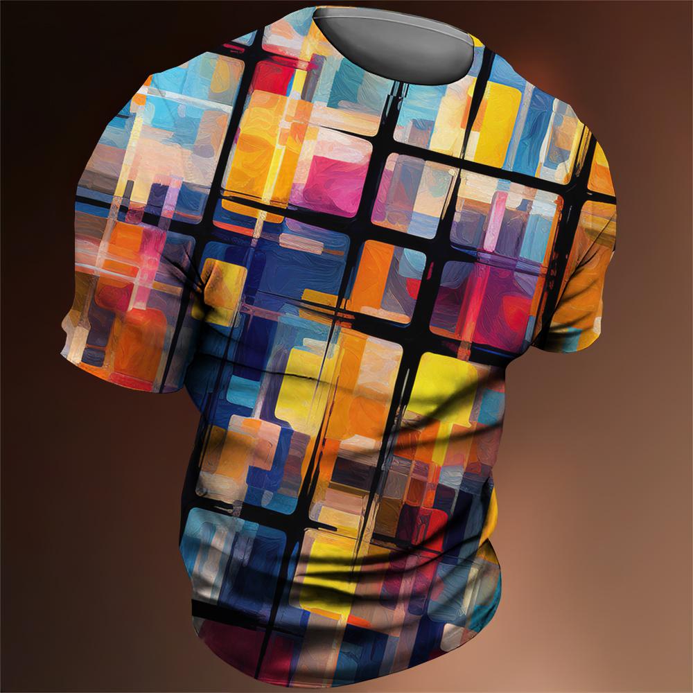 Sommer Männer T-Shirt T-stück Tribal Print Vintage Tops O Hals Urlaub Harajuku Shirt Kurzarm Casual Männlich Lustige Kleidung Camiseta