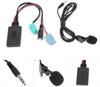 Cable 6Pin Cable Car Stereo AUX‑IN Adapter with Microphone Fit for Clio/Espace/Megane