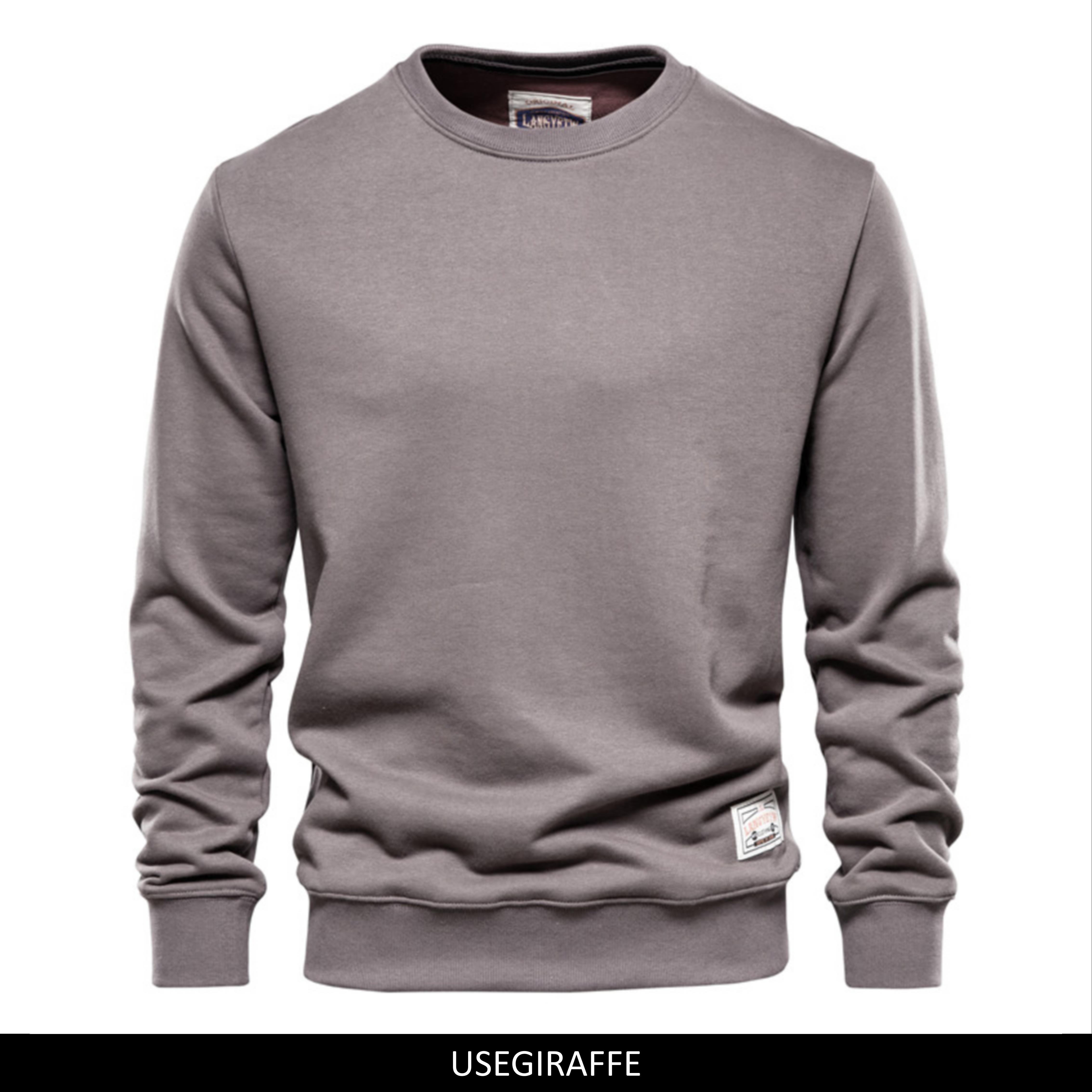 

AIOPEOSN хлопковые мужские толстовки повседневные однотонные весенне-осенние спортивные толстовки для мужчин качество классический пуловер мужские