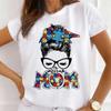 MOMO Printed Women's Short-Sleeved T-shirt round Neck Graphic Top Aesthetic Clothing Summer polyester fabricfor Women Model