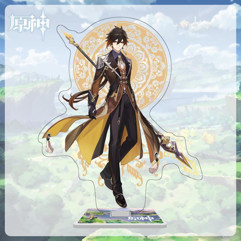 16cm Height Acrylic Large Stand-up Display Featuring Characters From Mondstadt and Liyue In Genshin