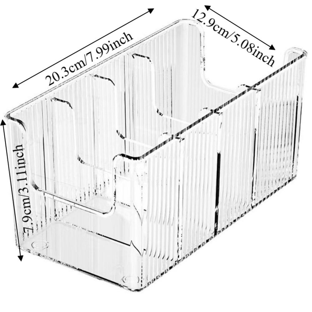 Space Saving Large Capacity Storage Container Transparent Stackable Storage Box Removable Dividers Organizing Box Makeup