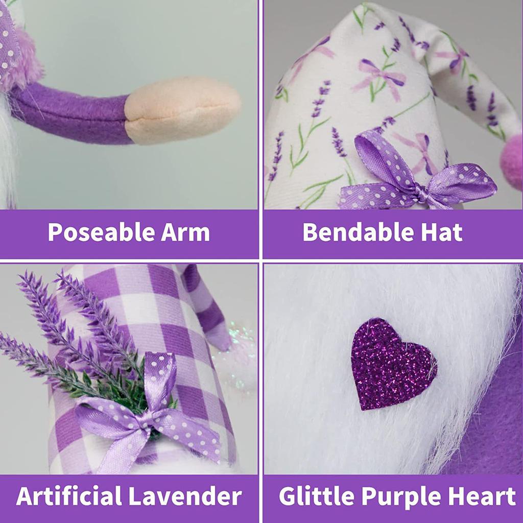 Summer Lavender Heart Faceless Doll - Cute Cross-Border Window Display Decoration