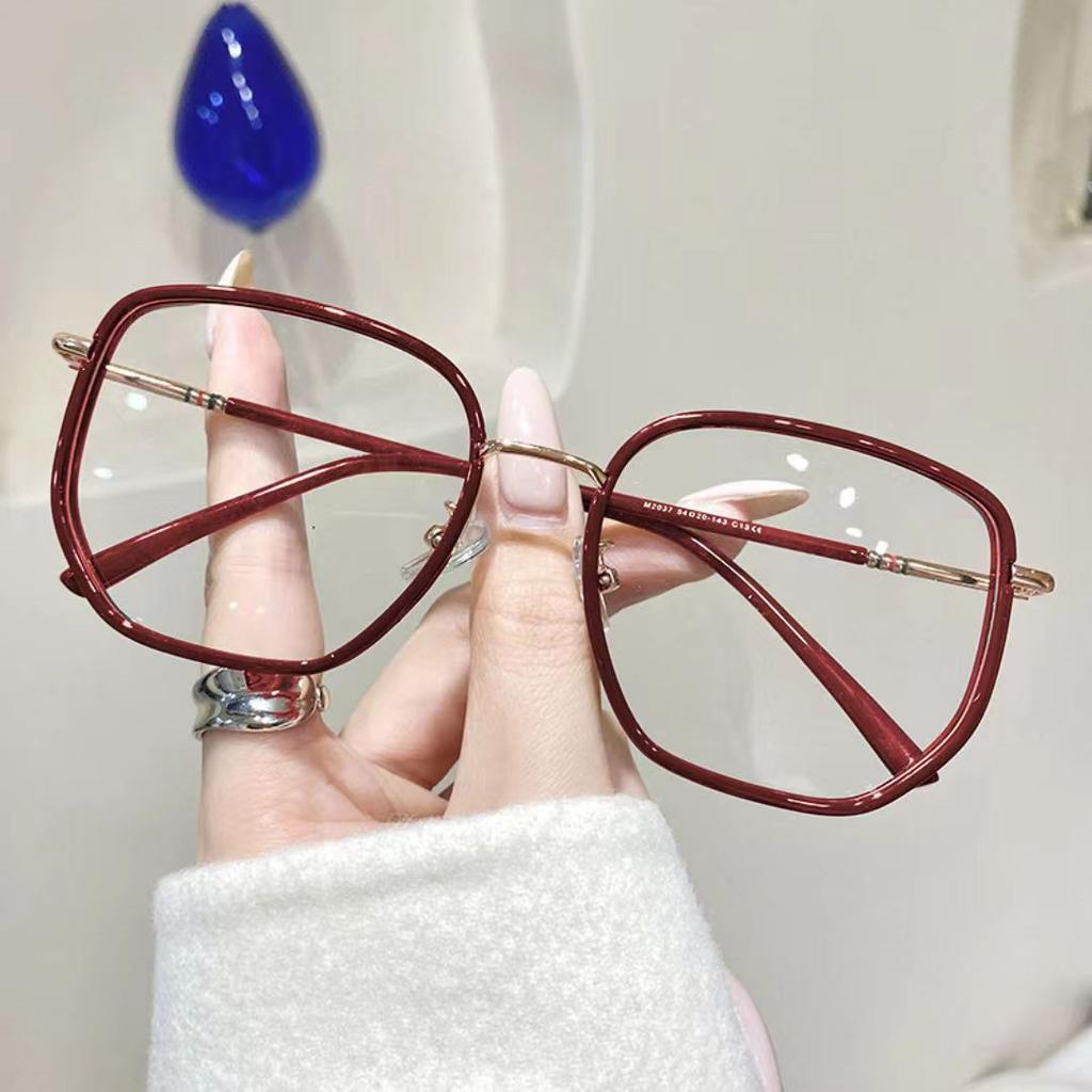 Fashion Retro Square Reading Glasses Men Women Anti Blue Light Computer Glasses Playing Games Eye Protection Big Frame Eyewear