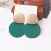 New Fashion Uneven Drop Earrings for Women Double-layers Round Pendants Dangle Earrings Heavy European Ear Jewelry Pendientes