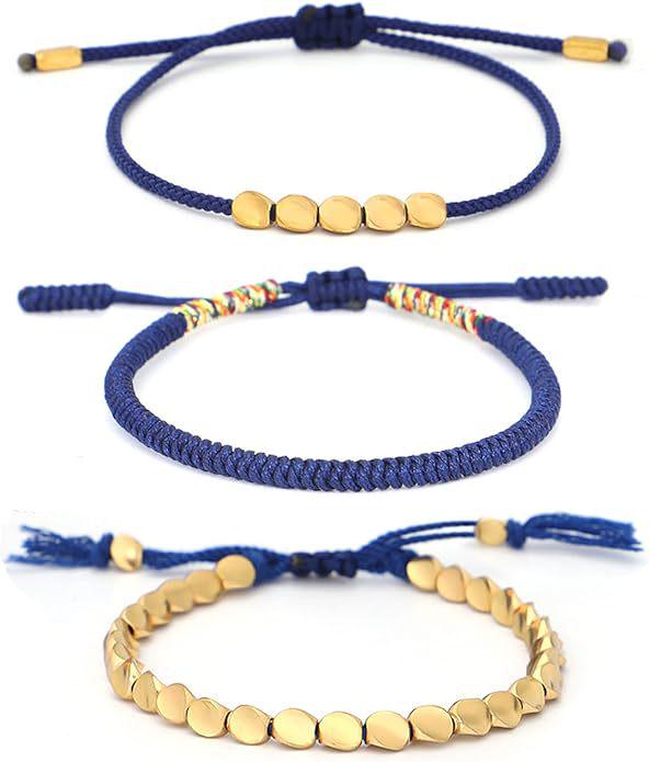 Trendy Handmade Adjustable Rope Bracelet with Irregular Copper and Artistic Beads for Men and Women