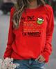 2026 Unisex Christmas Green Monster Letter Print Long Sleeve Hoodie