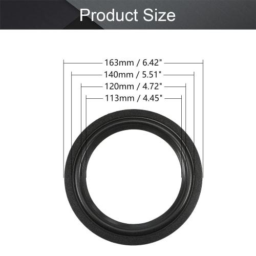 Fielect Foam Edge Speaker Edges for Audio Speakers, 163mm Outer Diameter, Pack of 4, Foam Edge Surround Accessories, Surround Ring Replacement, Speake