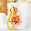 Europe And America Sale Rhinestone Pumpkin Carriage Diamond Studded Advanced Exquisite Bag Pendant Keychains Bag Charm