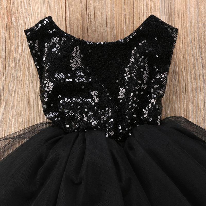 Kids Baby Sequins Flower Girl Dress Tutu Party Dress Backless Bridesmaid Dresses