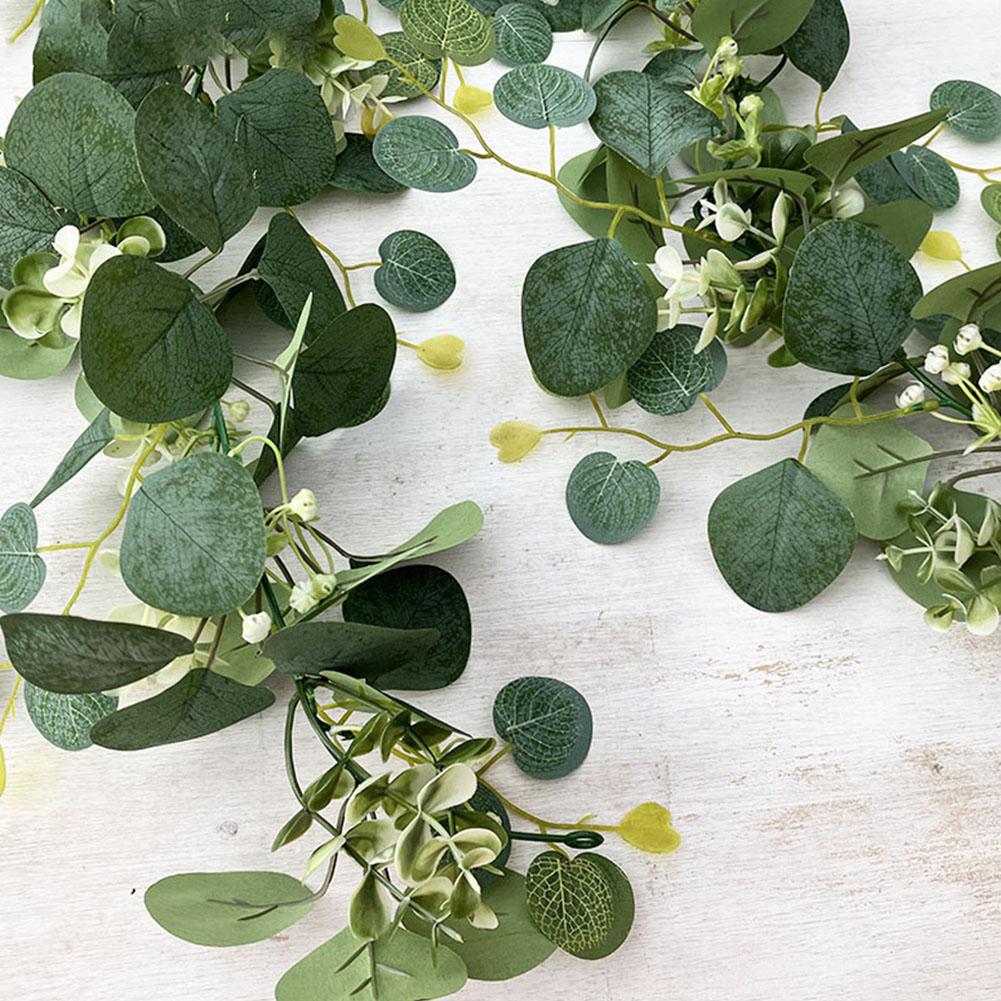 180CM Simulated Eucalyptus Vine Eucalyptus Leaves Long Vine Pendant Wedding Decoration Props Festival Wreath Home Decoration