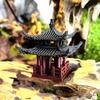 Mini Estatua de Pagoda Modelo de Edificio Antiguo Pabellón Hexagonal Entornos Asiáticos Exóticos Jarrón de Flores Decoración para Acuario Casa de Muñecas
