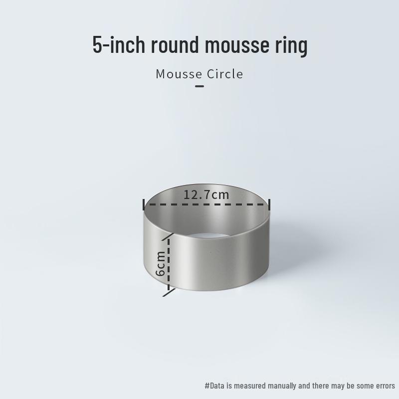 Round Square Heart-Shaped Mousse & Tower Ring, 4-10 Inch, Stainless Steel Baking Mold.