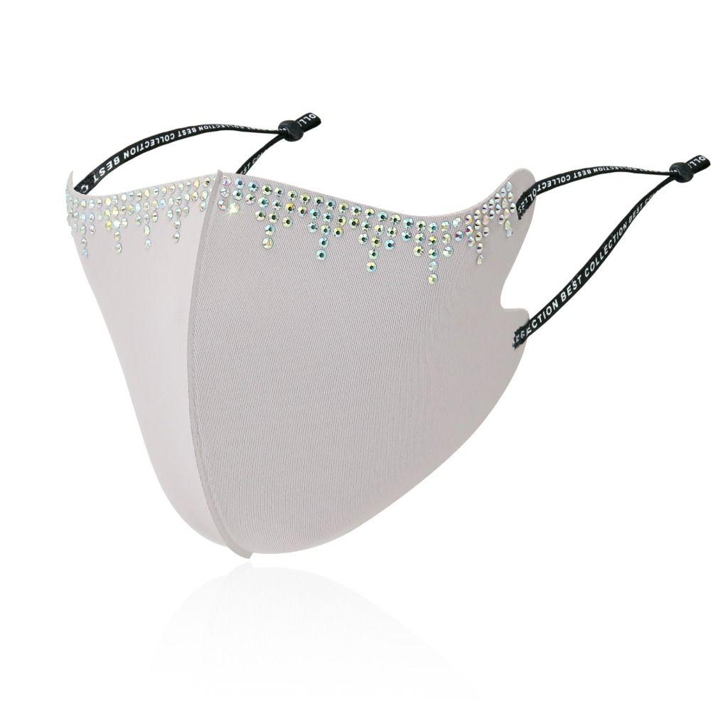 Rhinestone Ice Silk Cloth Mask Crystal Riding Mask Crystal Ornaments Tassel  Mask  Women