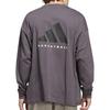 Adidas Chapter 02 The 2025 Collection Bb Ls Tee Round Neck Letter Comfortable Pullover Long Sleeve T-Shirt Unisex Tops Layered-Gray JC7835