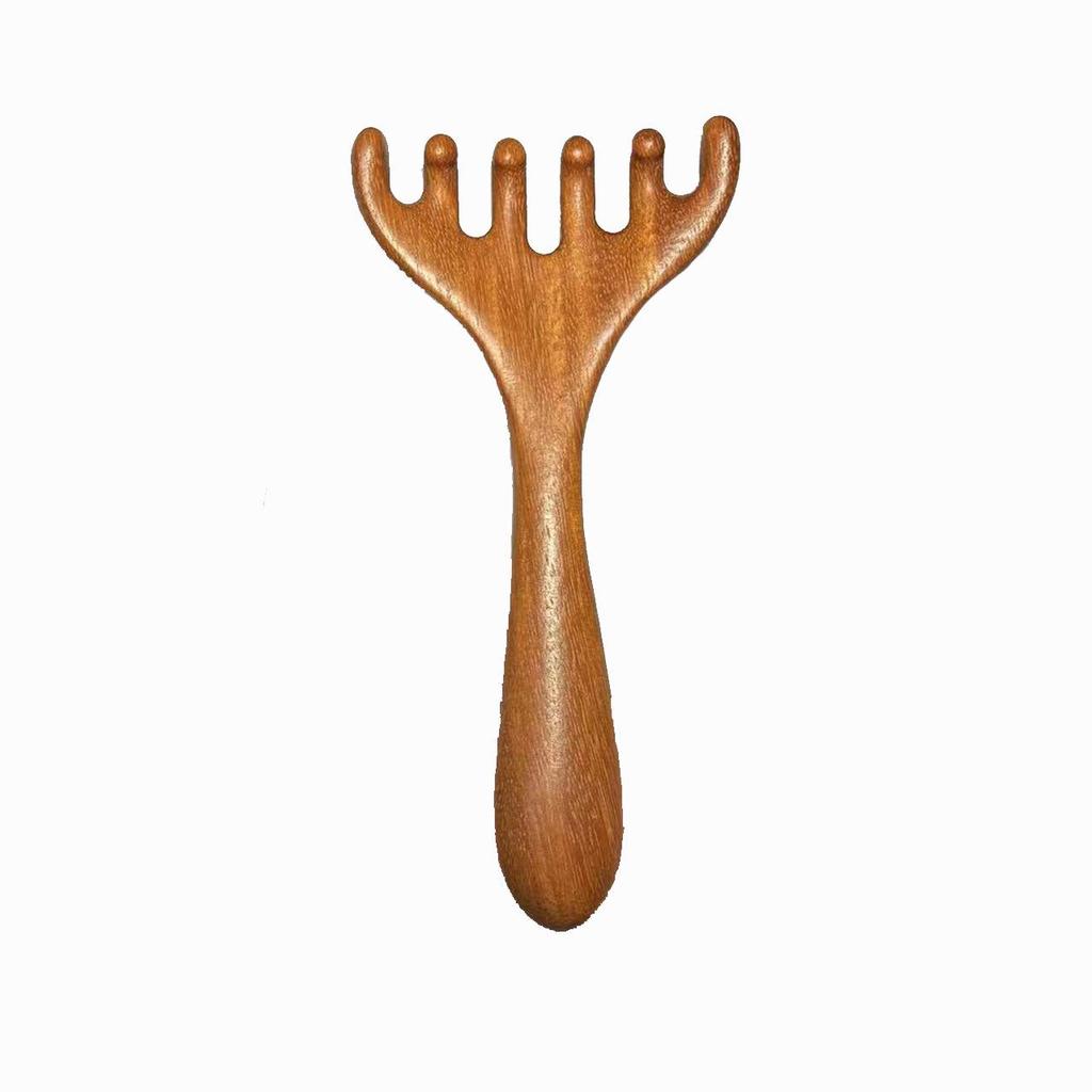 Antler Massage Comb | Scalp, Neck, Eye, and Face Gua Sha & Scraper with Five-Claw Design