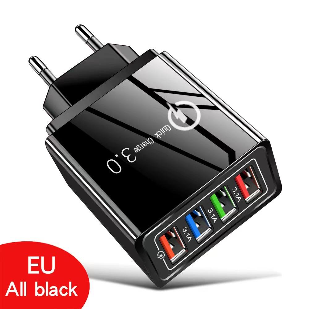 

Hyper Charge Pro, 4-Port Quick Charge 3.0 Hub with Temp Control & Fast Charging, USB Plug Fast Charging EU/US/UK Standard