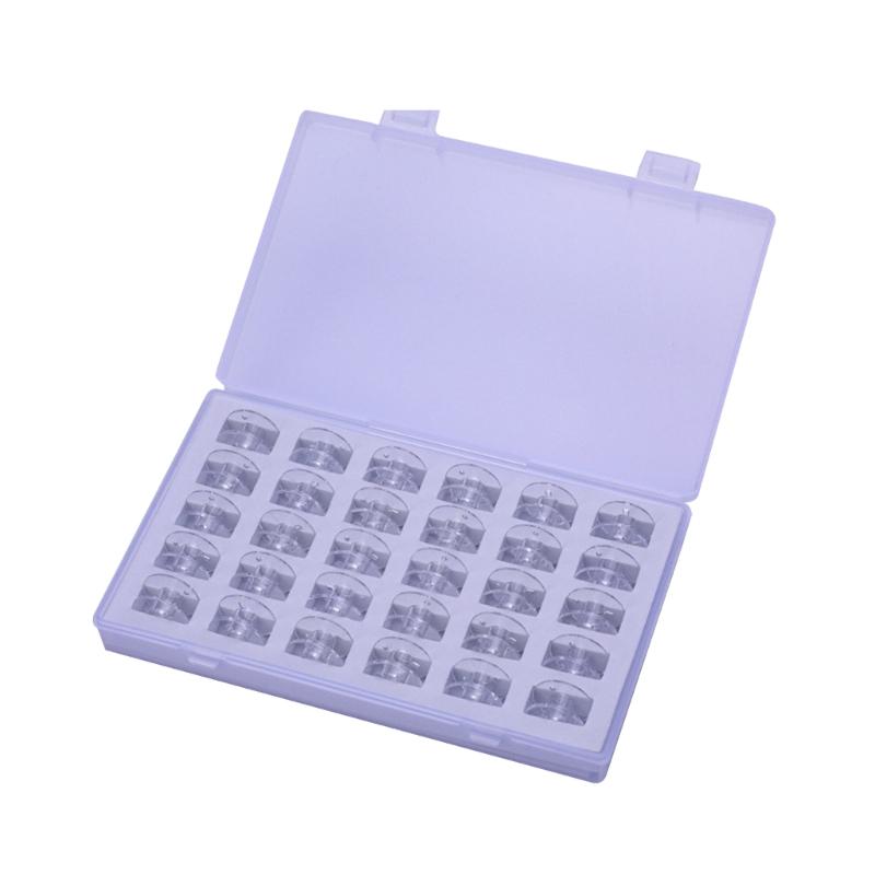 30Pcs Bobbins & Sewing Thread, Prewound Sewing Machine Bobbins Thread with Storage Box Assorted Colors Sewing Thread Set