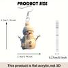 Snowman Acrylic Adorable Earrings For Winter Featuring Cute Scarf And Mittens Design