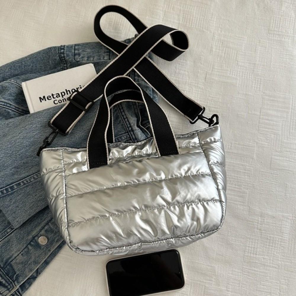 Leichte Schultertasche mit großem Fassungsvermögen, Winter-Stepp-Crossbody-Tasche für Damen