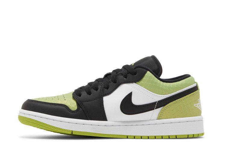 Jordan 1 Low Snakeskin Vivid Green (Women's) Sneakers