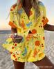 Hot Sale Casual Holiday Shirt Set Beach 1D Printed Shirt Shorts Women's Suit Customized-Made