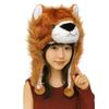 [NazyJnn] Plush Animal Hat for Halloween, Perfect for Kids and Adults, Cute with Ears, Cosplay, Winter Gear, Funny Gift, Lion