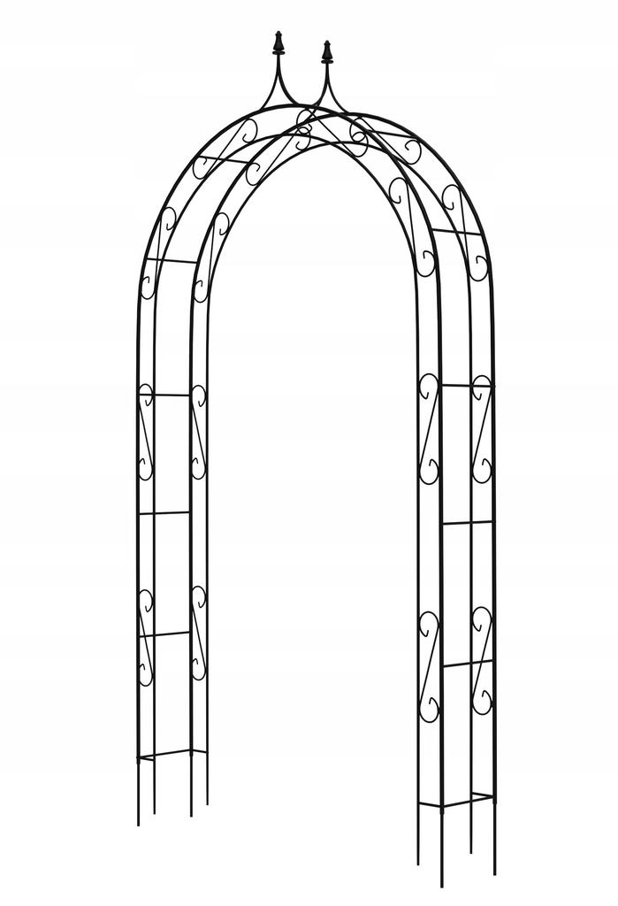 KADAX Pergola Ogrodowa metalowa Łuk Na Kwiaty Róże Do Róż Pnącz 281 cm Podpora