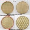 Blue Bamboo Weaving Sieve for Drying Tea, Dried Goods, and Rice - Round Winnowing Basket Tray