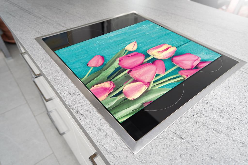 SZKLANA DESKA DO KROJENIA 45x52 TULIPANY
