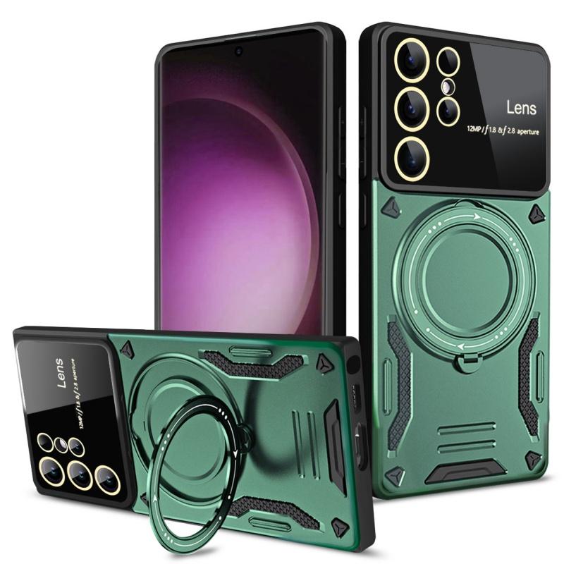 Magnetic Ring Armor Shockproof Case For Samsung Galaxy S25 Ultra Plus S 25 A16 A26 A36 A56 A06 Magsafe Wireless Charge Cover