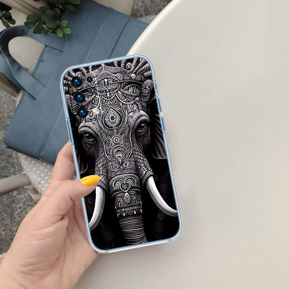 FM2 Animal Elephant Soft Shell Phone Case for Motorola Moto Edge 20 30 40 50 S30 Fusion Ultra Pro Neo Lite + G200 G23