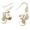 Les Trésors De Lily [L3044] - Gold Plated 'Sissi' White Gold Earrings - 35x15 Mm