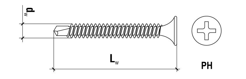 Self-drilling Plasterboard Screws for Metal KSSG-35035 (1000)