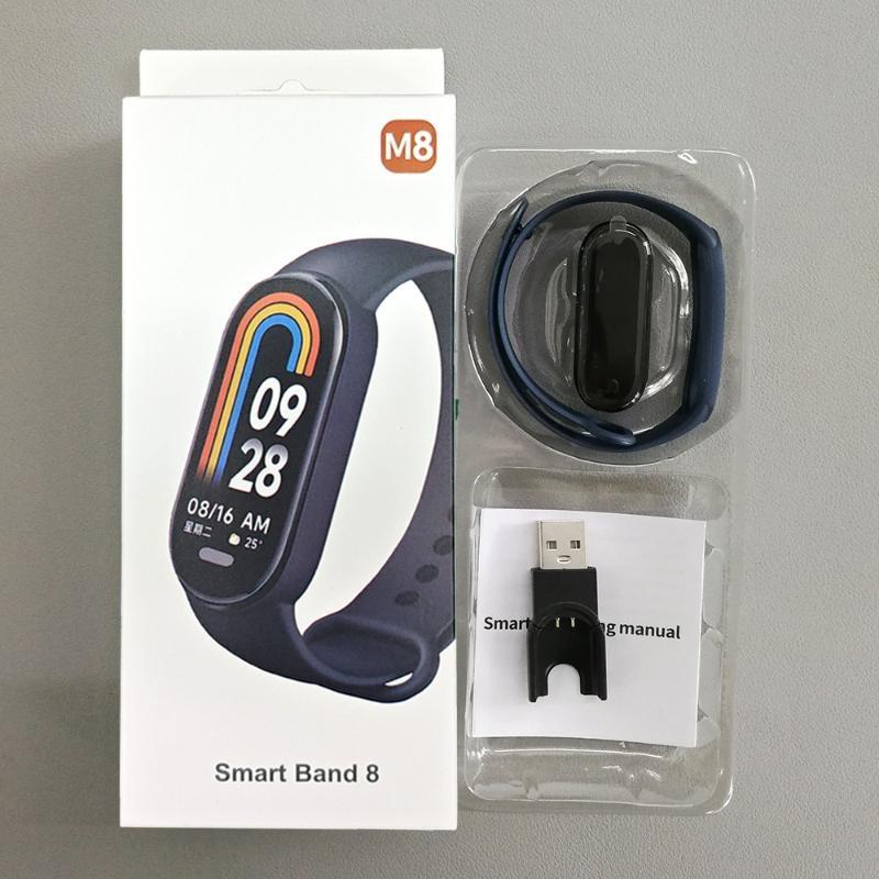 M8 Smart Band Watch Men Women Silicone Heart Rate Smart Band Varied Dial Fitness Tracker Blood Pressure Sport Bracelet