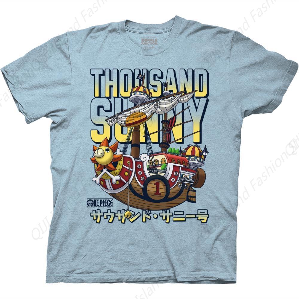 One Piece Sunny Ship Straw Hat Crew Anime Adult TShirt S