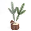 Simulation Christmas Green Plant 3 Fork Pine Needle Home Decoration Christmas Accessories Diy Simulation Green Plant Fake Flower Plastic Flower