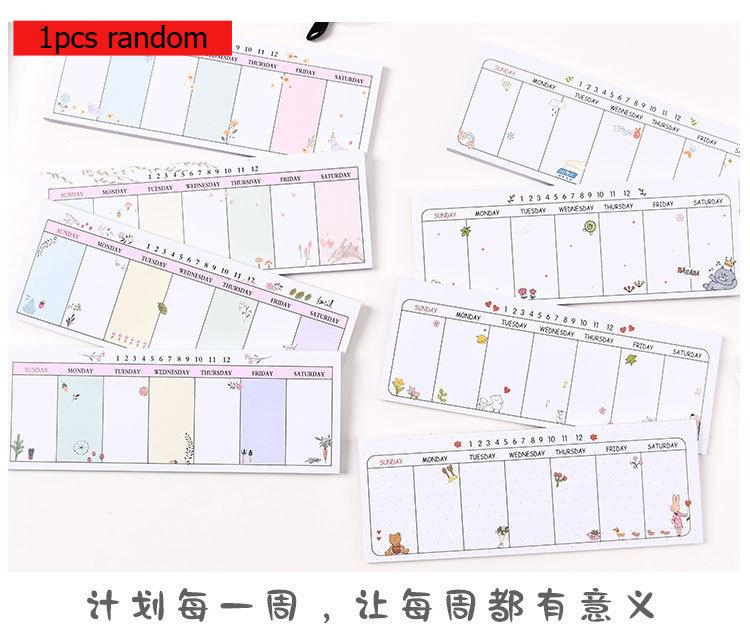 

Gift Creative Kawai Stationery Cartoon N Times Sticky Notes Long Weekly Plan Note Pad Schedule Planner Wholesale 8 Styles Lovely