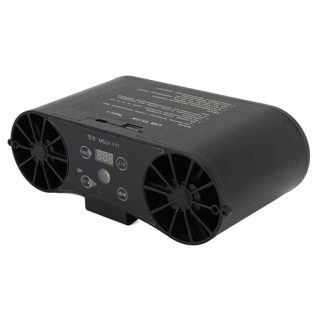 Waist Mounted Fan USB Rechargeable Cooling Fan with Digital Display CW and CCW Strong Airflow Fan