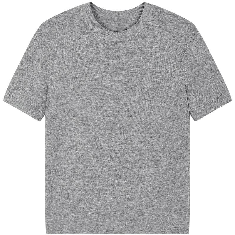 

JNBY 2025 Fall Wool Blend Short Sleeve Knit Top XL