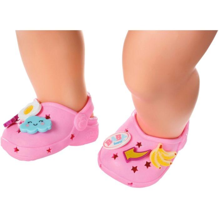 Chaussures de bain - BABY BORN - Personnalisables avec pin's - 3 modeles assortis - Pour poupon 43cm - Aléatoires