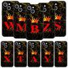 Marble Letter Phone Case For iPhone 17 16 15 Pro Max 11 12 13 14 7 8 Plus SE 2020 X XR XS Cover Soft Black