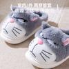 New Creative Angry Kitten Slippers Men's Winter Fluffy Fur Slides Shoes for Home Man Indoor Flip Flops Unisex Warm House Slipper