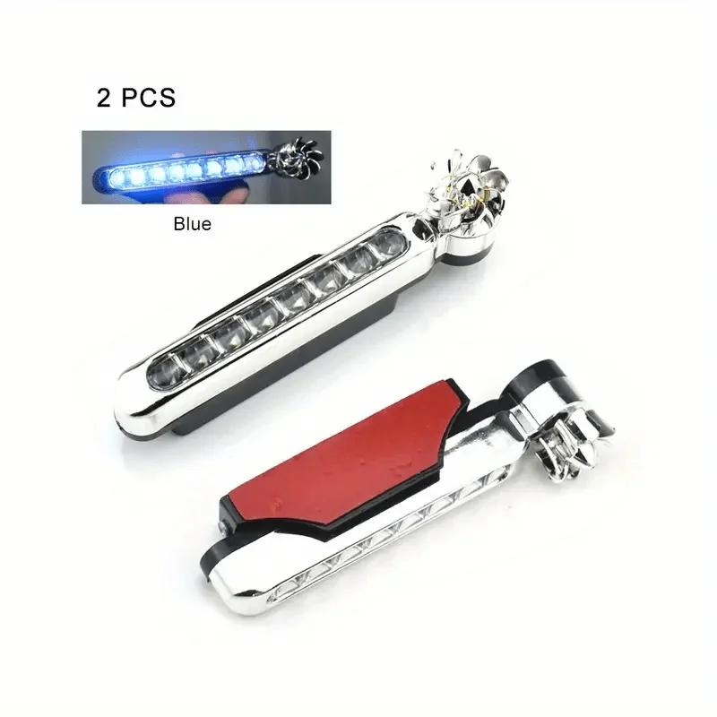 1/2pcs Wind Powered Car LED DayTime Running Light Auxiliary Lighting Rotation Fan Lamp Automobile Day Time Headlight Led Lights