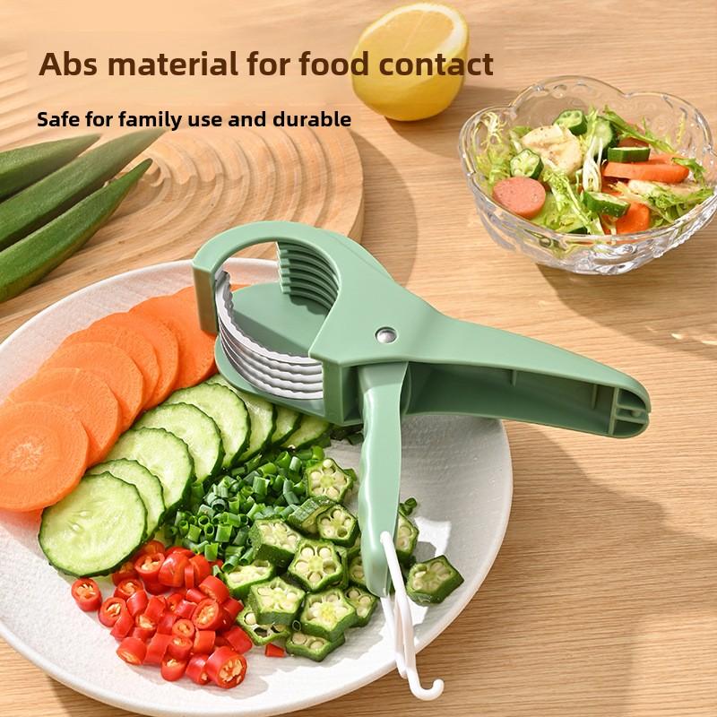 Multifunksjonell kjøkken grønnsaks- og fruktskiver med blad i rustfritt stål, salatkutterverktøy for hjemmekjøkken