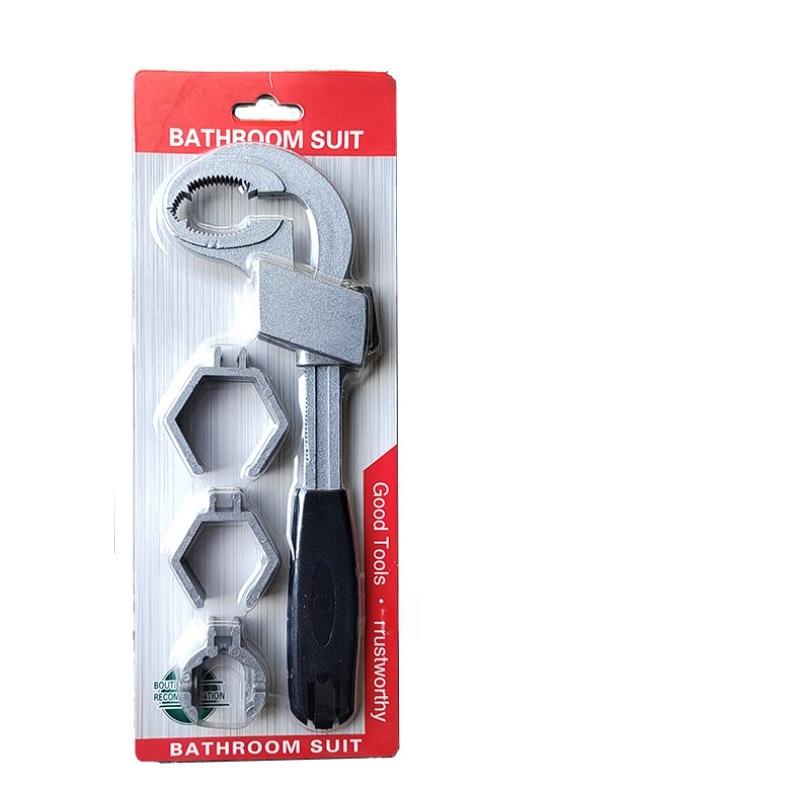 Универсальный регулируемый двусторонний гаечный ключ 4-в-1, многофункциональный ключ для смесителя, многофункциональный саморегулирующийся ключ для ванной комнаты