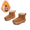 Leather Snow Boots for Women 2025 Winter New Velvet Warm Women's Boots Retro Short Boots Fashion Boots for Women